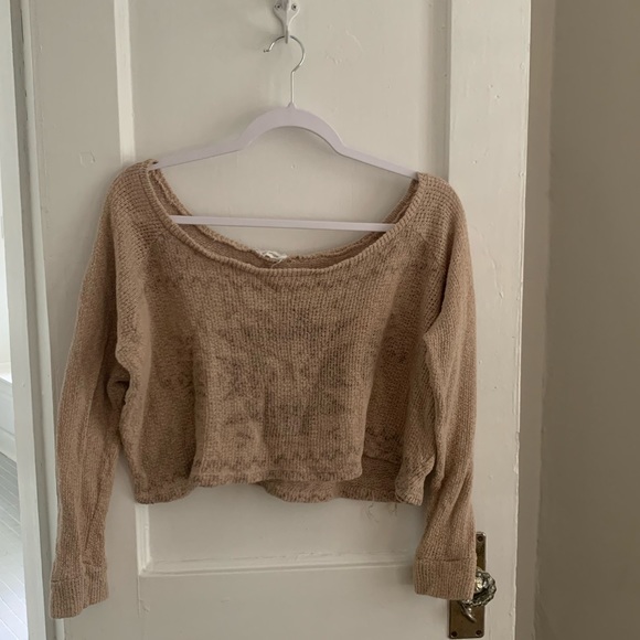 Blu Pepper Aztec Printed Cropped Sweater Pullover - Picture 1 of 4